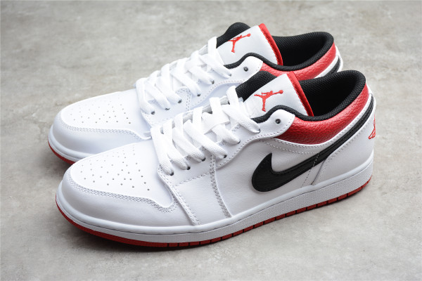 Jordan 1 Low White University Red Black 553558-118