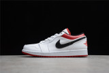 Jordan 1 Low White University Red Black 553558-118