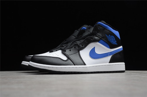 Jordan 1 Mid White Black Racer Blue 554724-140