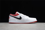 Jordan 1 Low White University Red Black 553558-118