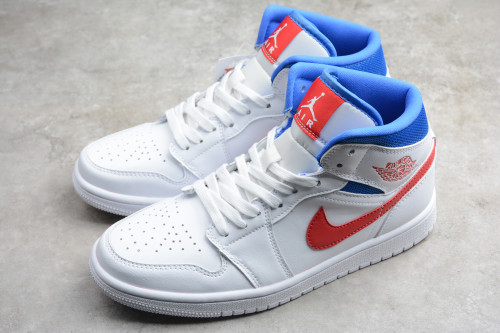 Jordan 1 Mid White Red Royal (W) BQ6472-164