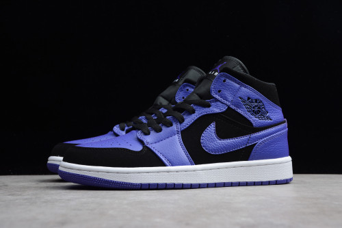 Jordan 1 Mid Black Dark Concord 554724-051