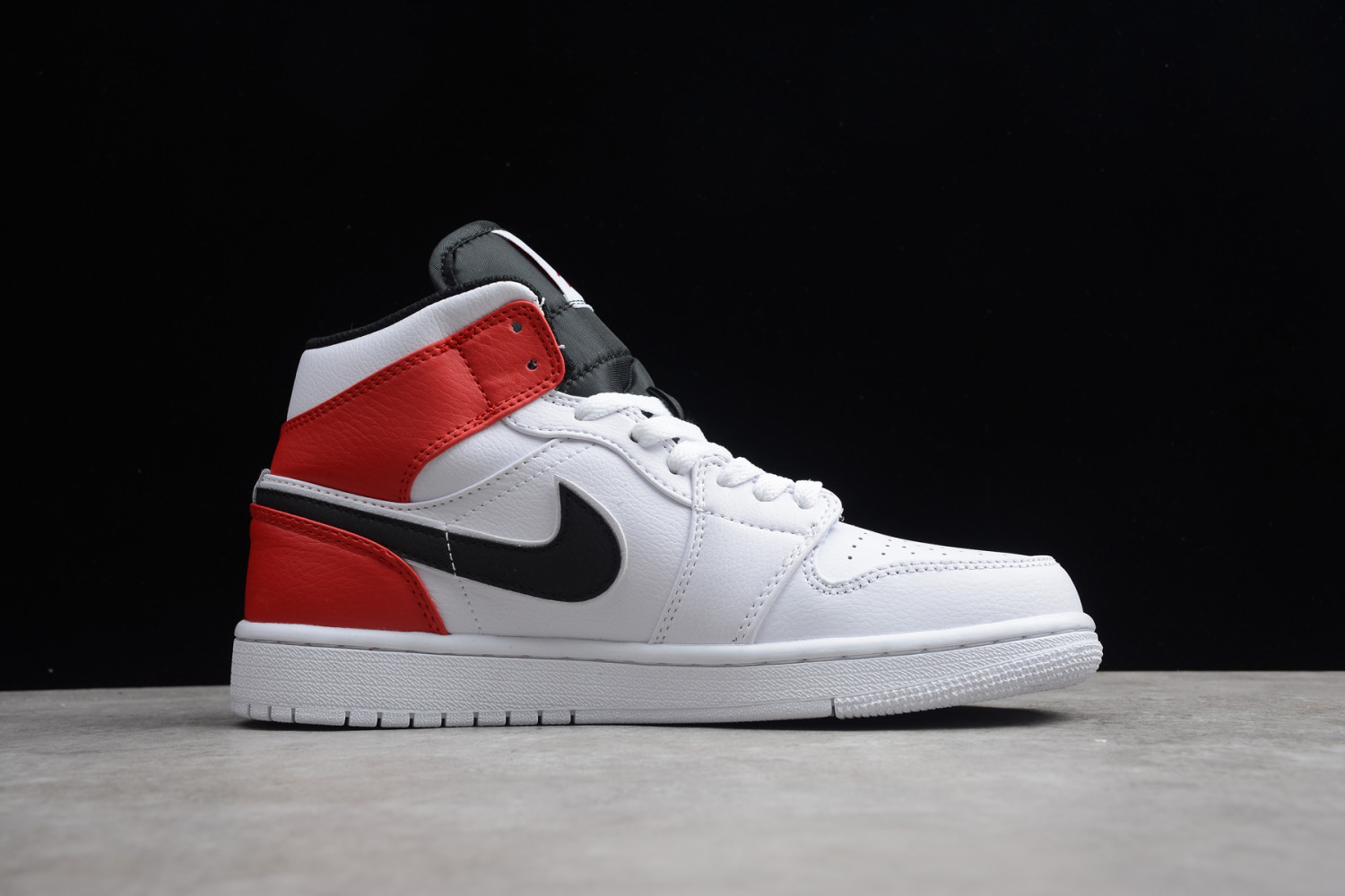 Jordan 1 Mid White Black Gym Red 554724-116