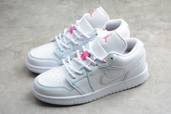 Jordan 1 Low White Green Pink (GS) 554723-101