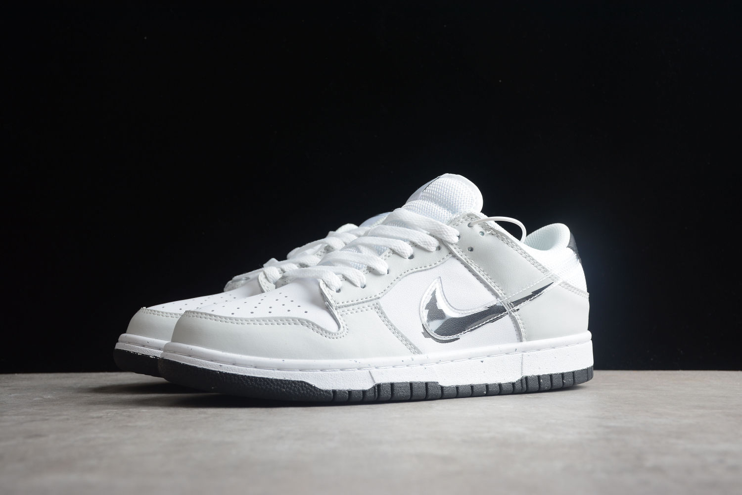 Nike Dunk Low Glitch Swoosh White Grey (GS) DV3033-001