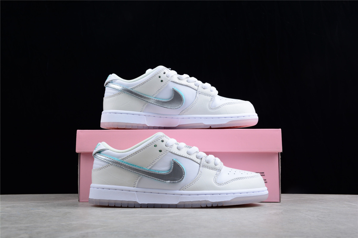 nike sb dunk low diamond S*pply co white diamond bv1310-100