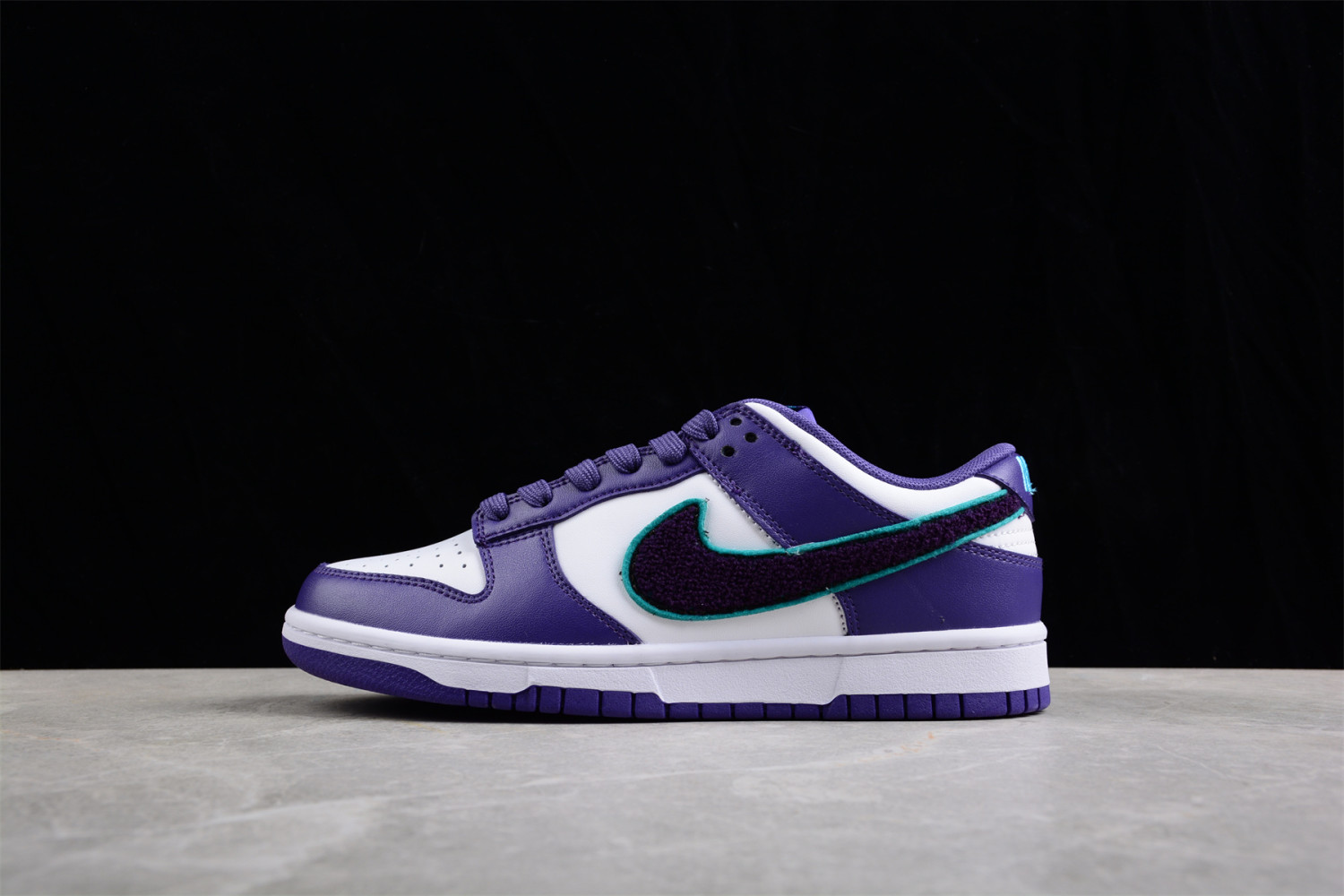 Nike Dunk Low Chenille Swoosh Sail Grand Purple DQ7683-100