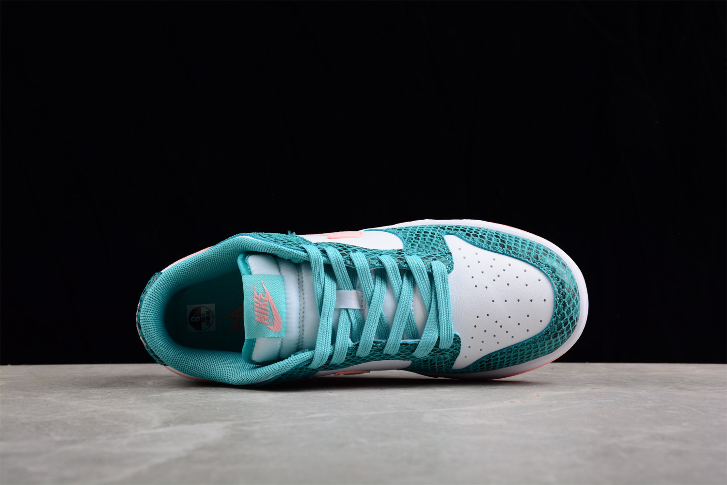 Nike Dunk Low Snakeskin Washed Teal Bleached Coral DR8577-300