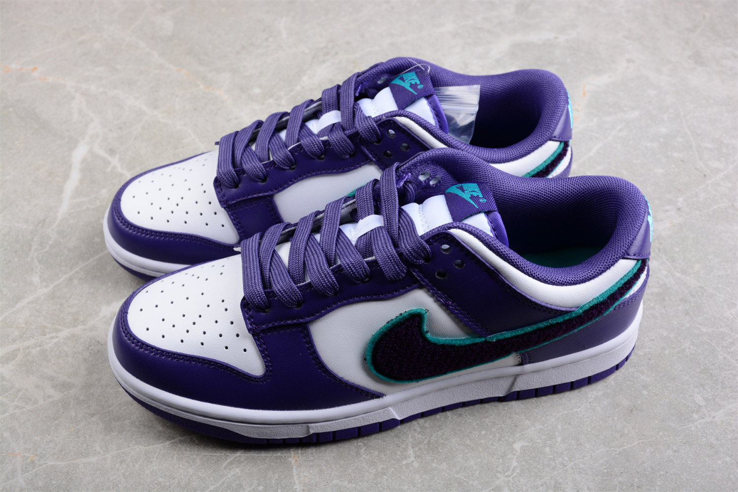Nike Dunk Low Chenille Swoosh Sail Grand Purple DQ7683-100
