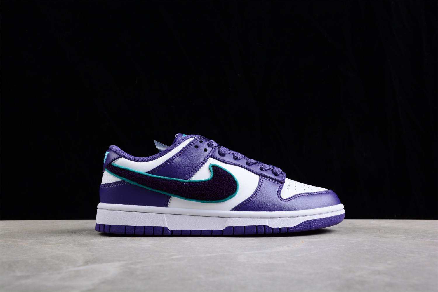 Nike Dunk Low Chenille Swoosh Sail Grand Purple DQ7683-100