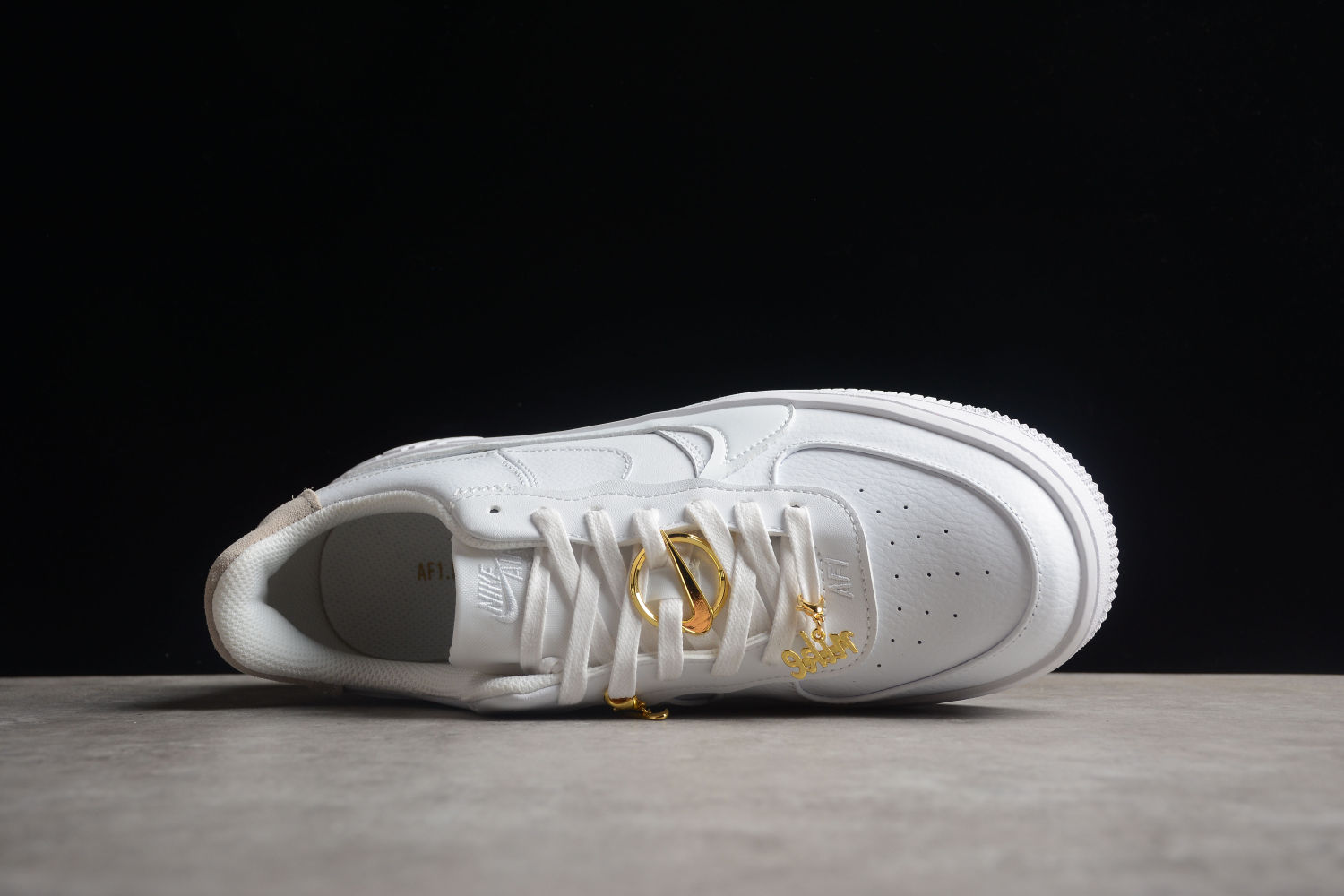 Nike Air Force 1 Low PLT.AF.ORM White Metallic Gold Summit White (W) FB8473 100