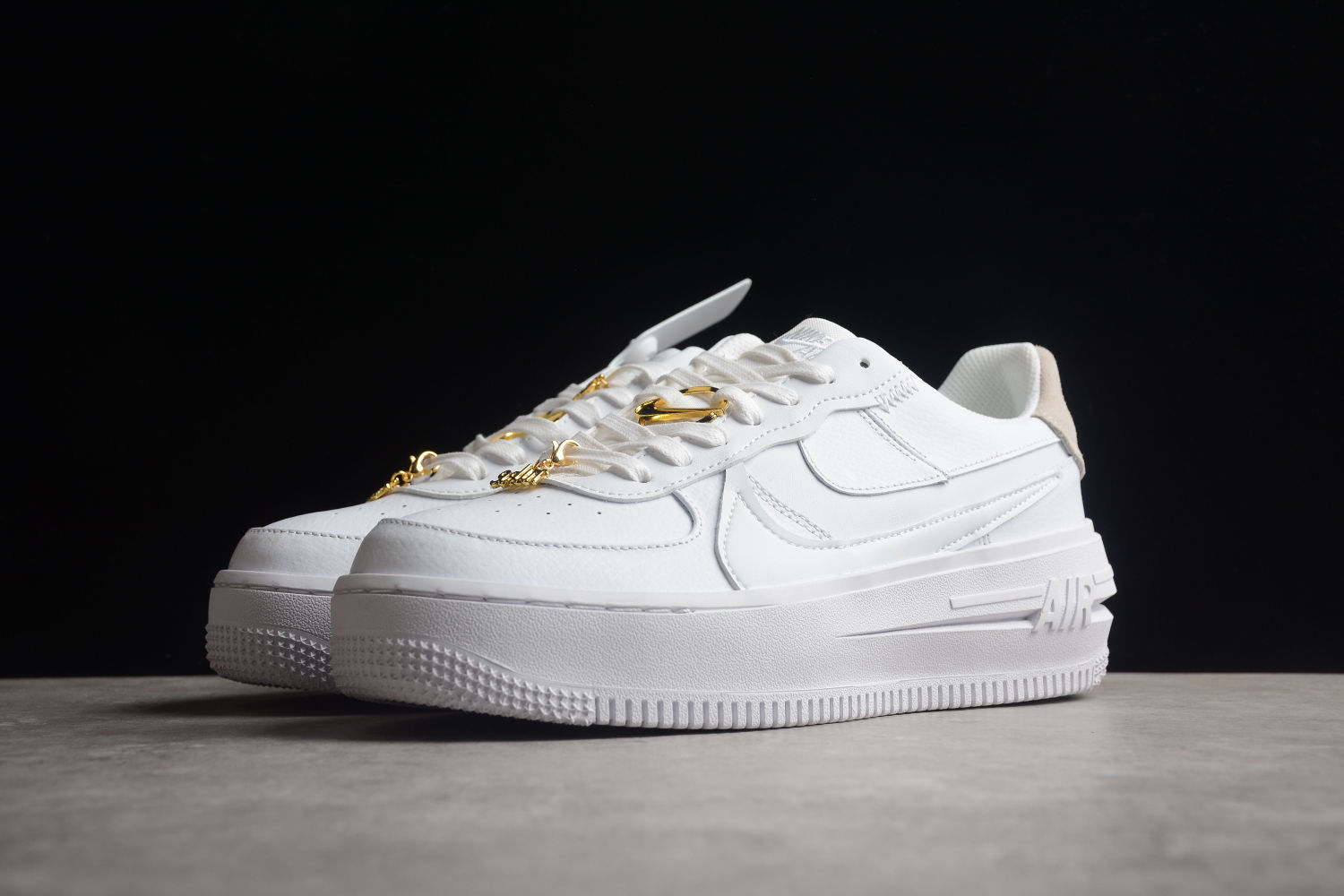 Nike Air Force 1 Low PLT.AF.ORM White Metallic Gold Summit White (W) FB8473 100
