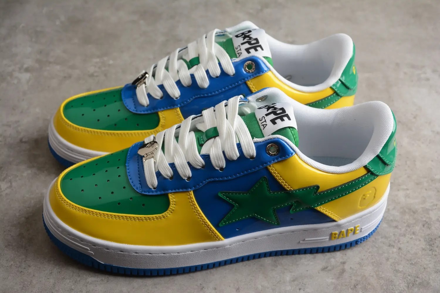 A Bathing Ape Bape Sta Nostalgic Blue Yellow