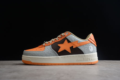 A Bathing Ape Bape Sta Low Grey Orange 001FWH701002_ORG_A / 1H70-291-002