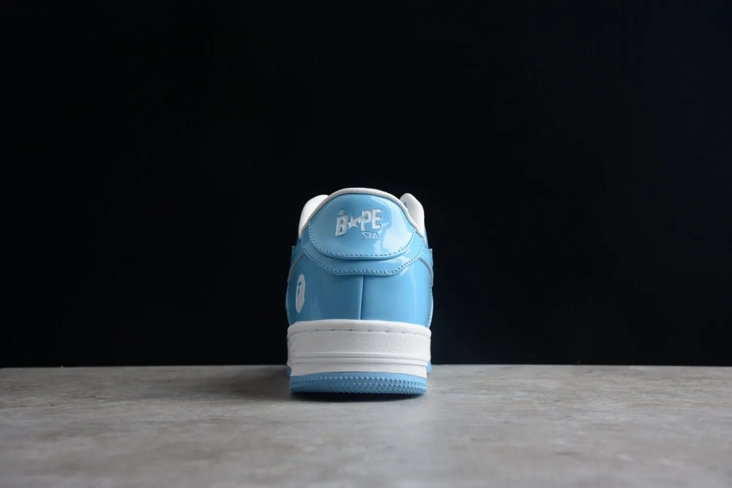 A Bathing Ape Bape Sta  Patent Leather Blue White  1I70-291-001/1I70-191-002