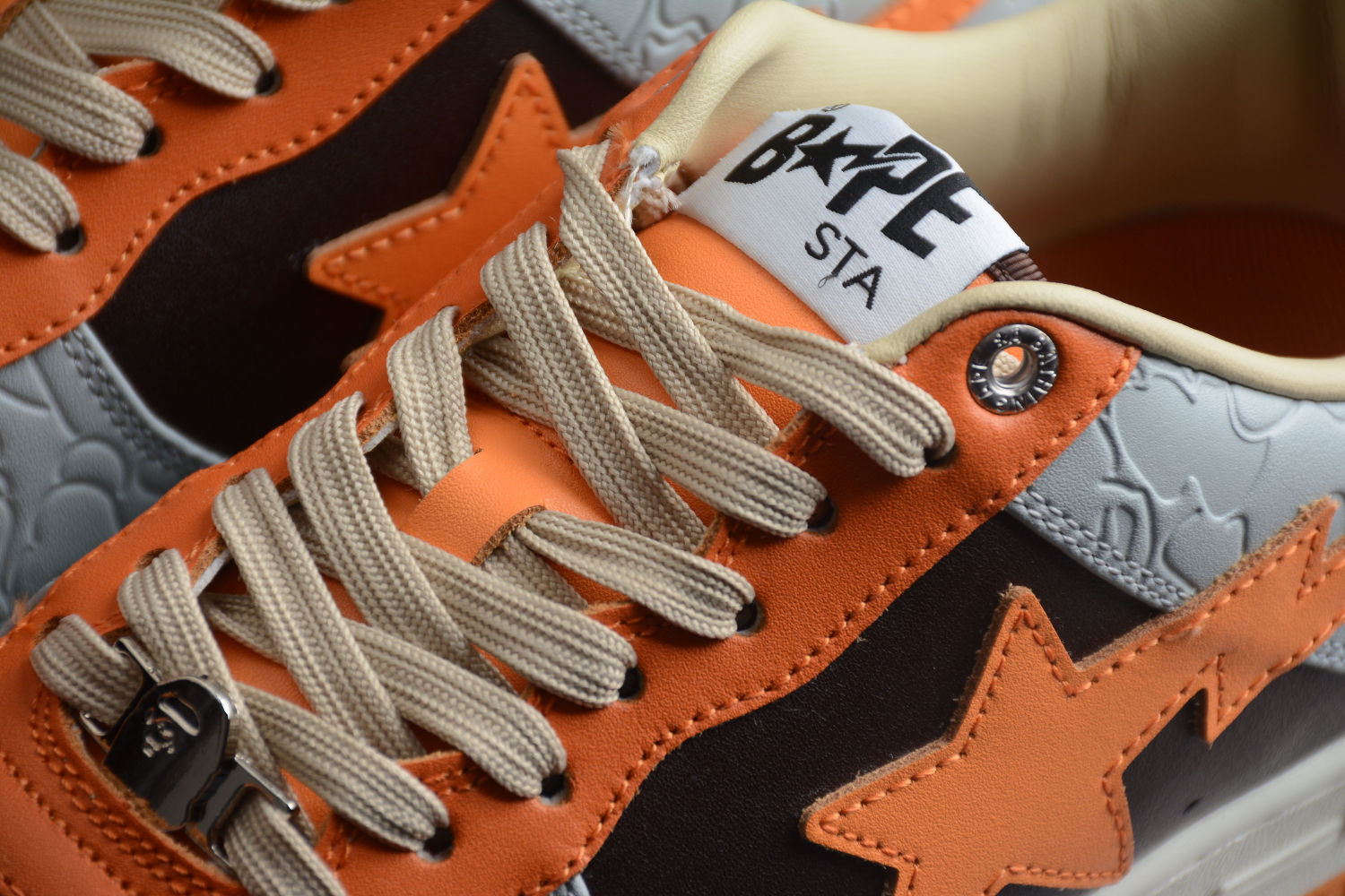 A Bathing Ape Bape Sta Low Grey Orange 001FWH701002_ORG_A / 1H70-291-002