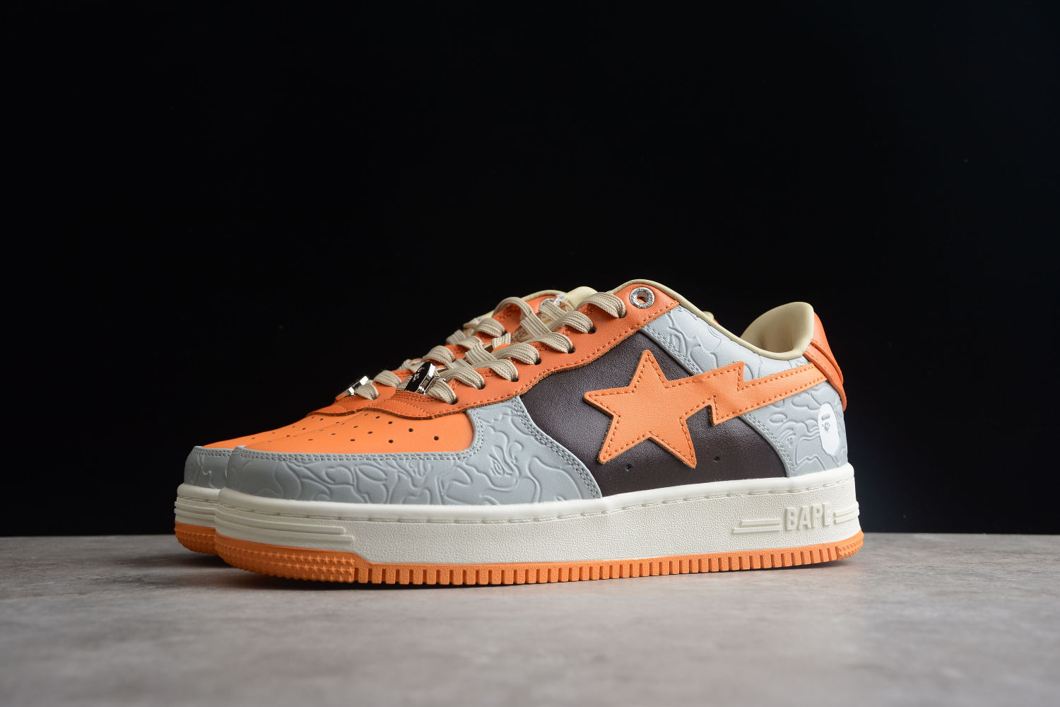 A Bathing Ape Bape Sta Low Grey Orange 001FWH701002_ORG_A / 1H70-291-002