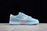 Nike Dunk Low Retro Fleece Swoosh Worn Blue FB1871-011