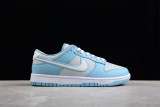 Nike Dunk Low Retro Fleece Swoosh Worn Blue FB1871-011