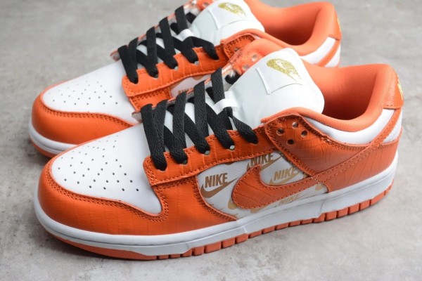 Sup*e*e x Nike SB Dunk Low Orange White Metallic Gold DH3228-181