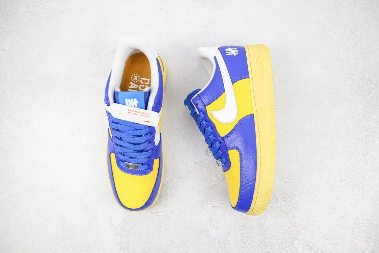 Nike Air Force 1 Low SP Undefeated 5 On It Blue Yellow Croc DM8462 400