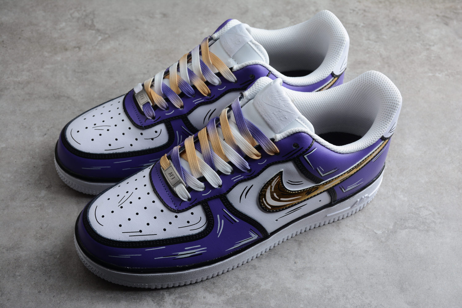 Nike Air Force 1 07 Purple Gold White CW2288-216