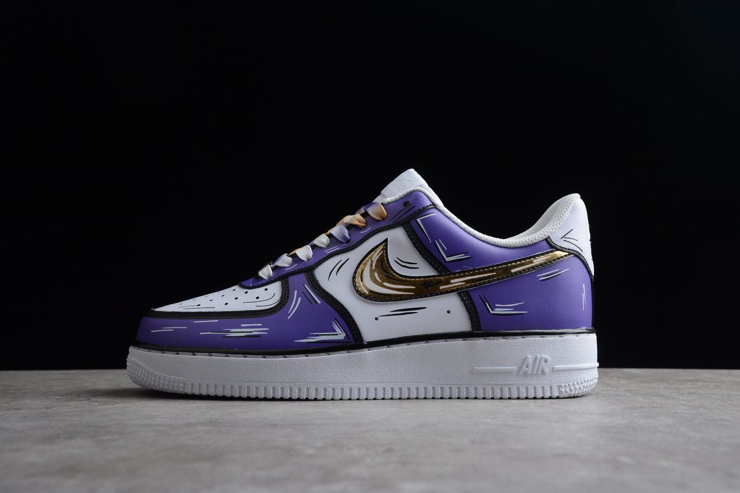 Nike Air Force 1 07 Purple Gold White CW2288-216