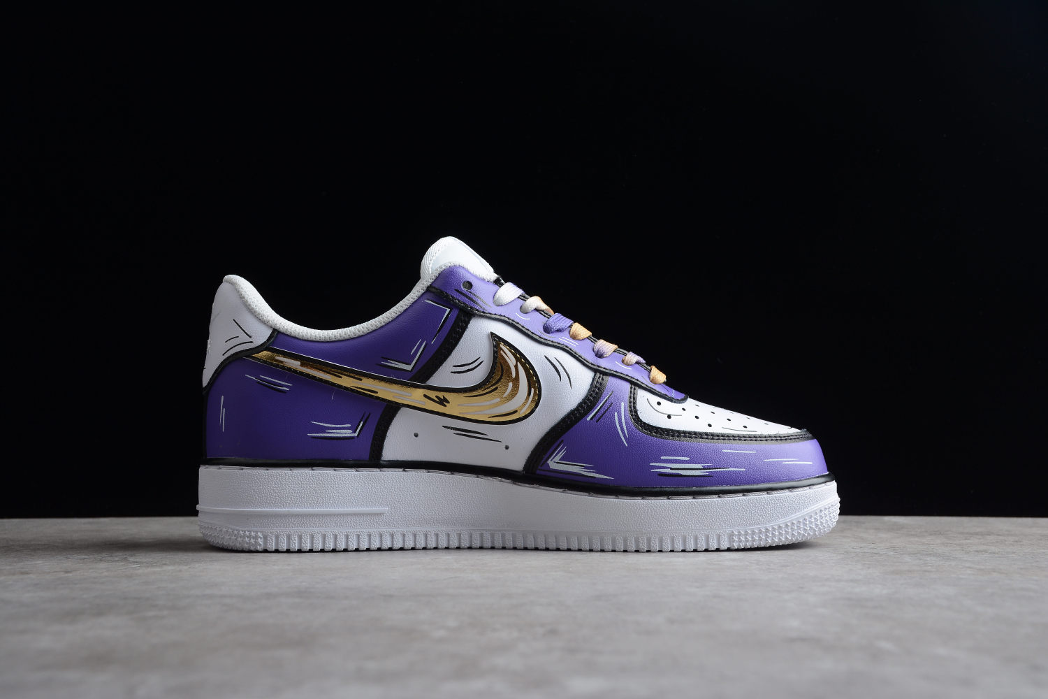 Nike Air Force 1 07 Purple Gold White CW2288-216