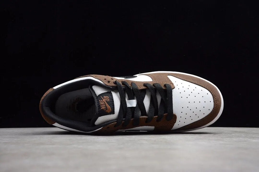 Nike SB Dunk Low White Black Trail End Brown 304292-102