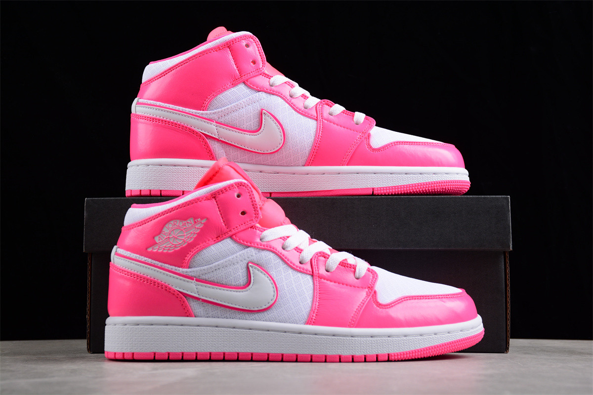 Jordan 1 Mid Hyper Pink White (GS) 555112-611