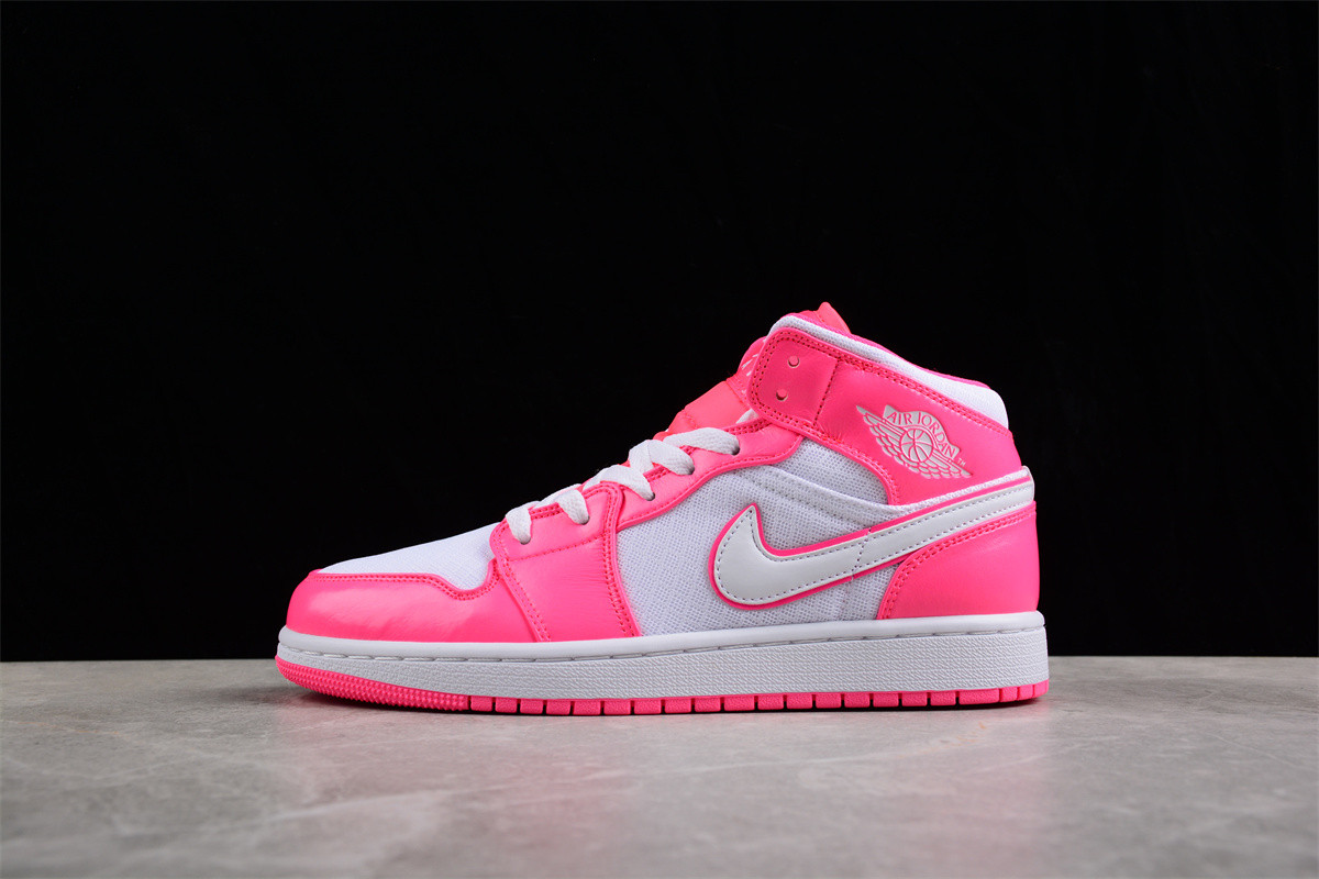 Jordan 1 Mid Hyper Pink White (GS) 555112-611