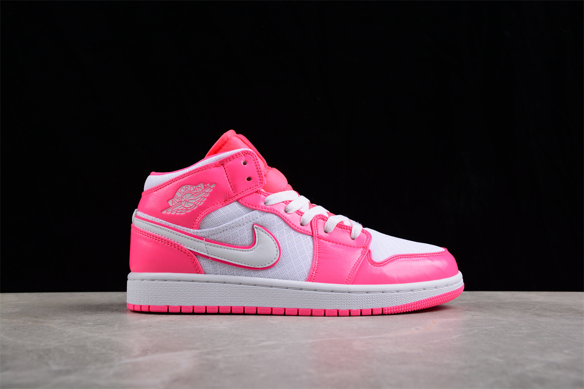 Jordan 1 Mid Hyper Pink White (GS) 555112-611