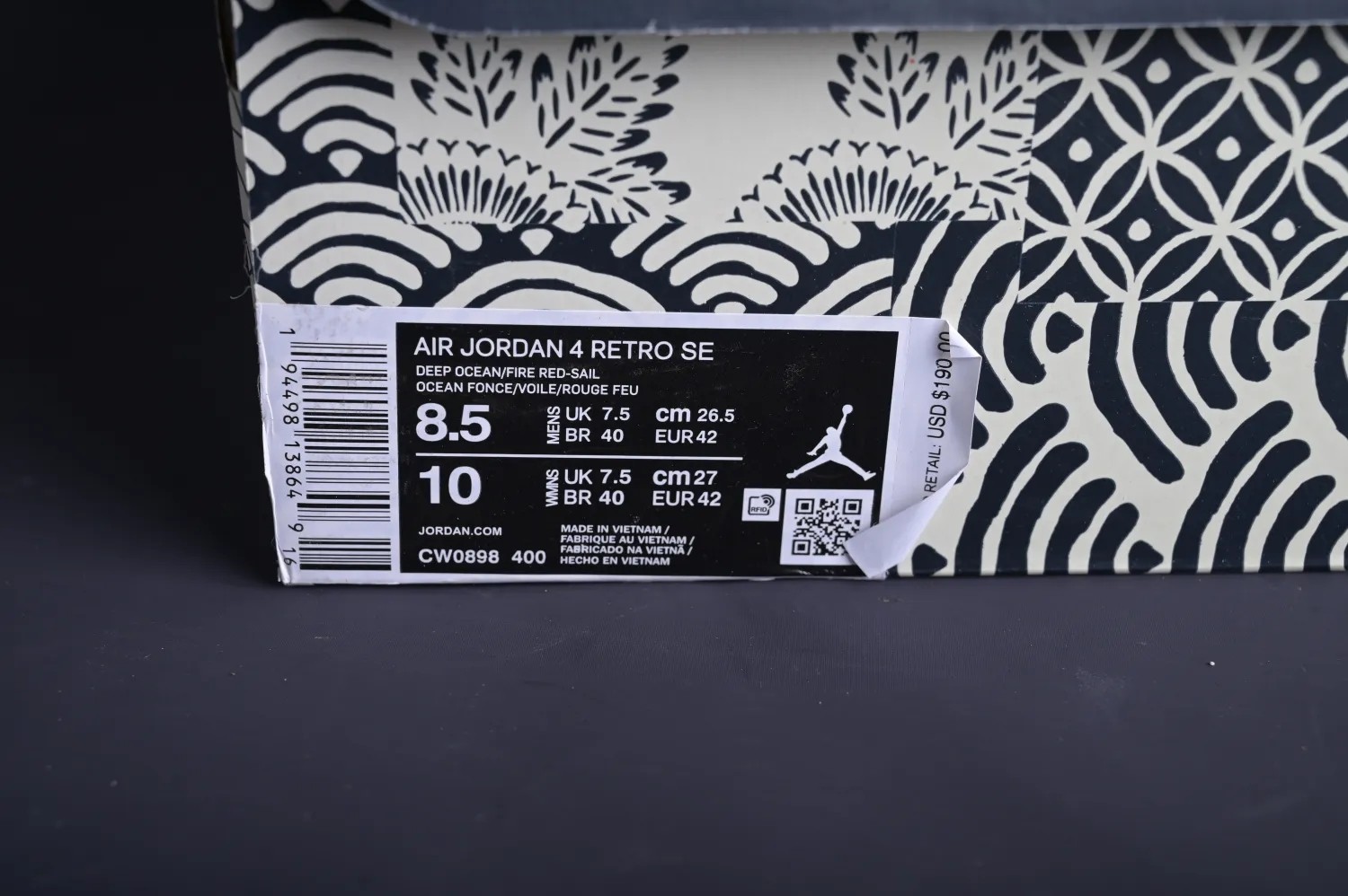 Air Jordan 4 Retro Deep Ocean CW0898-400