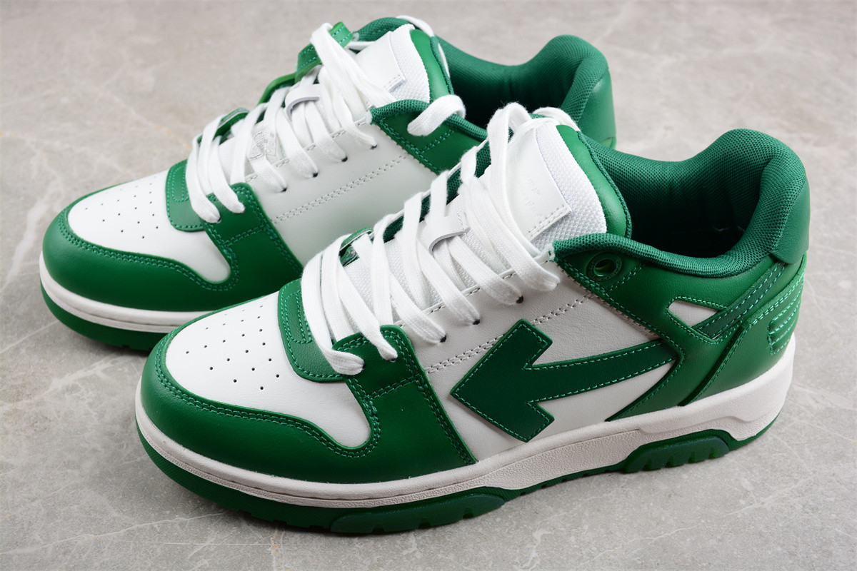 OFF-WHITE Out of Office Low Top Green Dirty White OMIA189R21LEA0010455