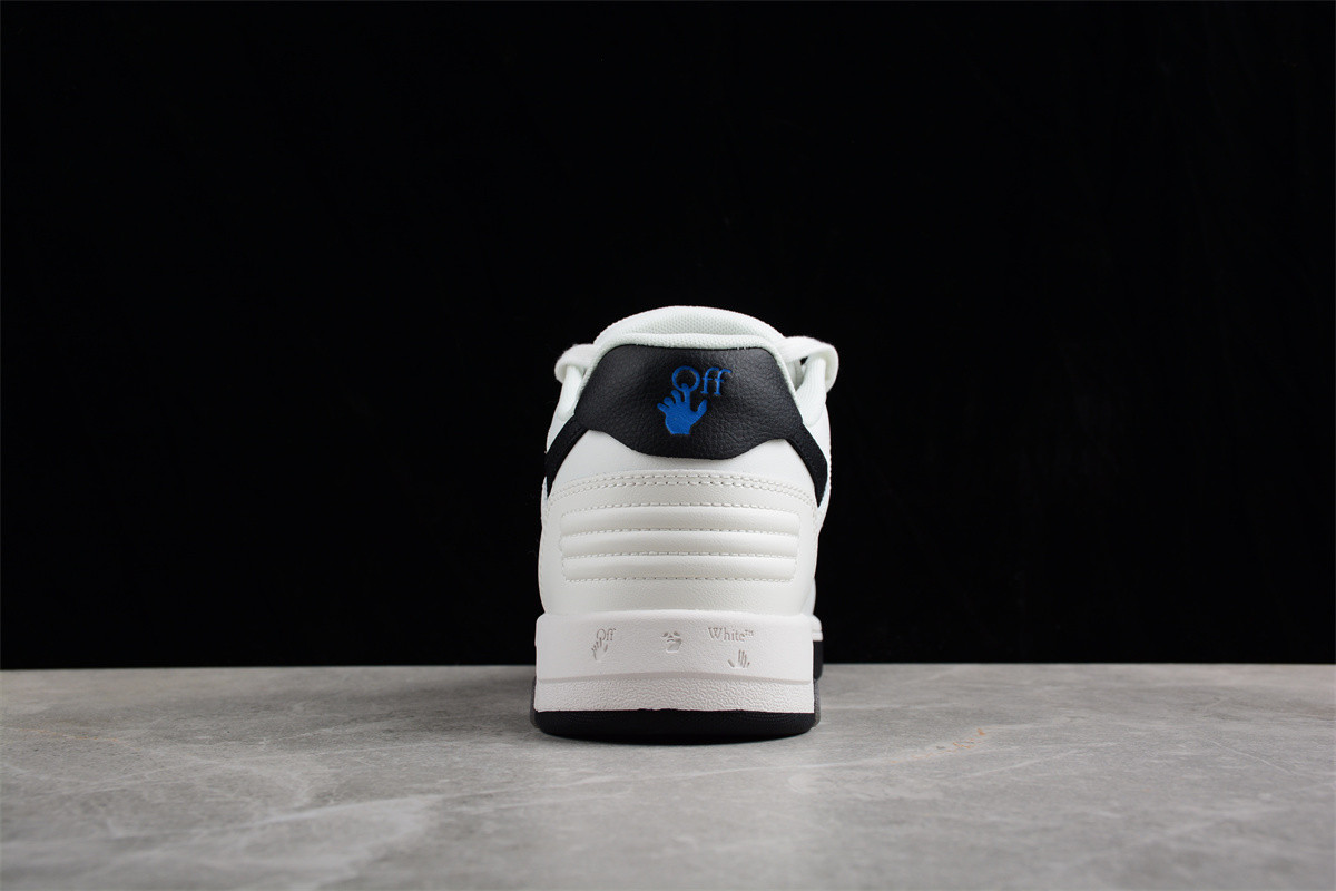 OFF-WHITE Out Of Office OOO 30 MM Low Tops Black White Blue OMIA189C99LEA0010110