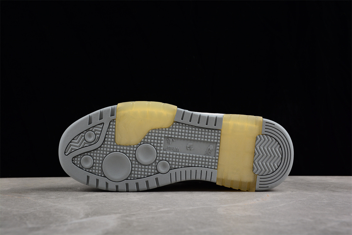 OFF-WHITE Out Of Office OOO Low Tops Grey White OMIA189S22LEA0010109
