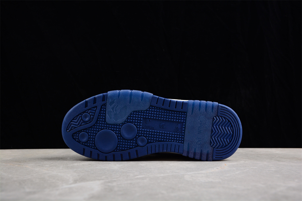 OFF-WHITE Out Of Office OOO Low Tops Dark Blue White OMIA189S22LEA0010142
