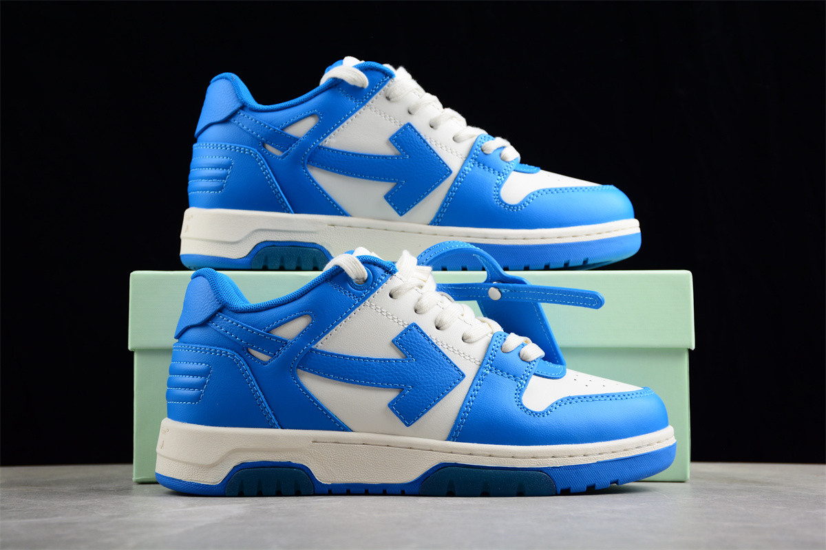 OFF-WHITE Out Of Office OOO Low Tops White Blue (FW22) OMIA189F22LEA0014501