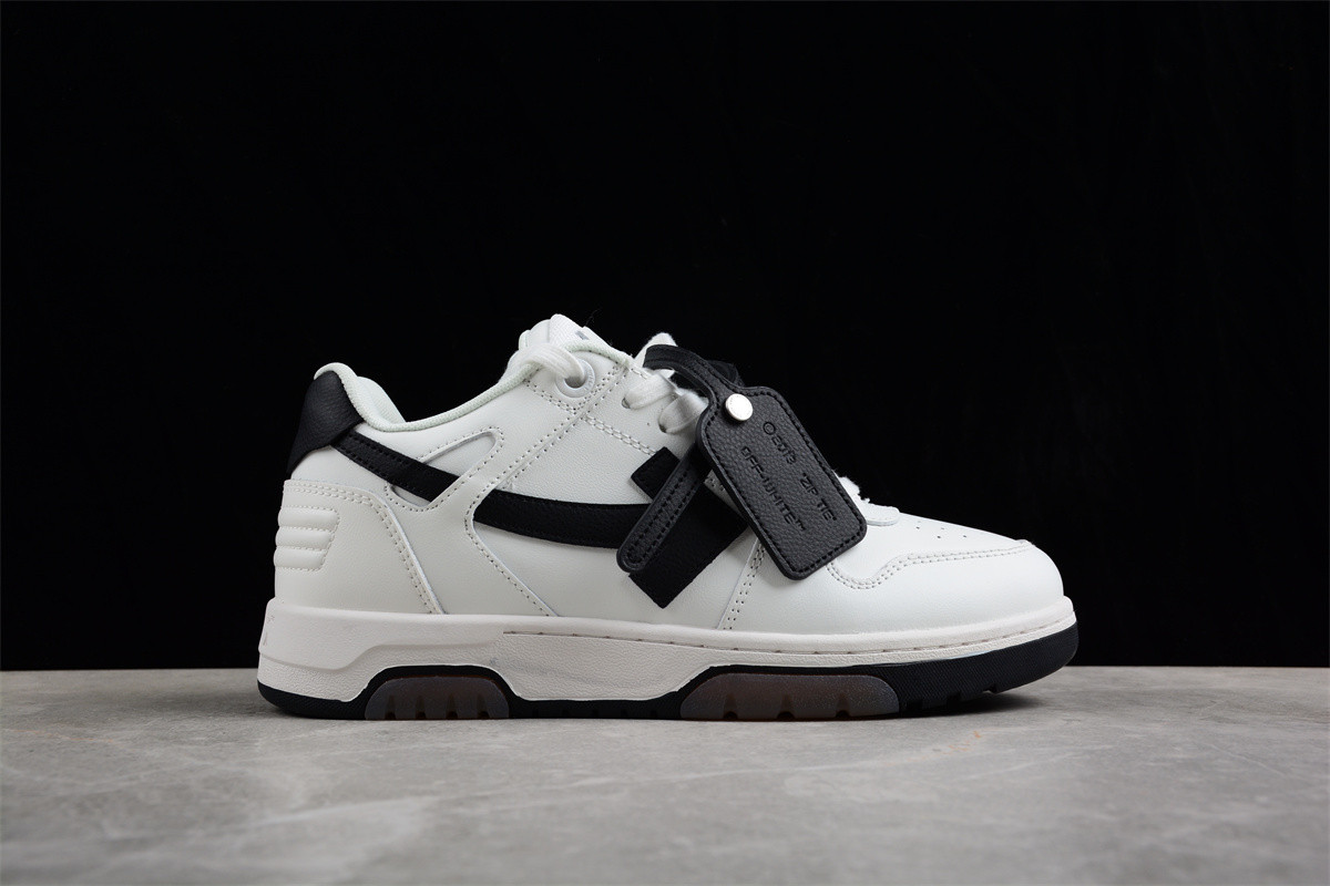 OFF-WHITE Out Of Office OOO 30 MM Low Tops Black White Blue OMIA189C99LEA0010110