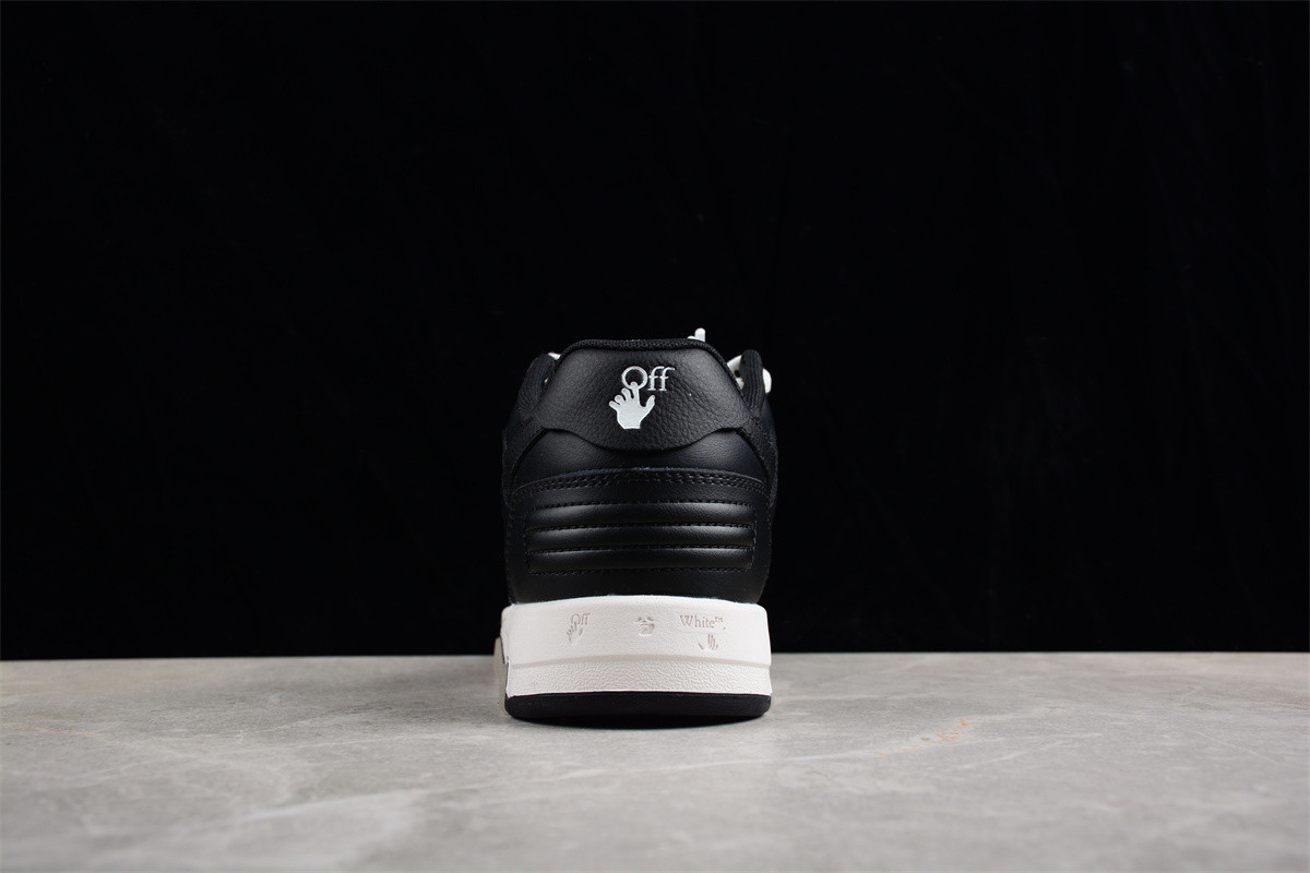 OFF-WHITE Out Of Office OOO Low Tops White Black White OMIA189C99LEA0011004