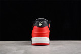 OFF-WHITE Out Of Office OOO Low Tops Black White Red OMIA189S22LEA0012510