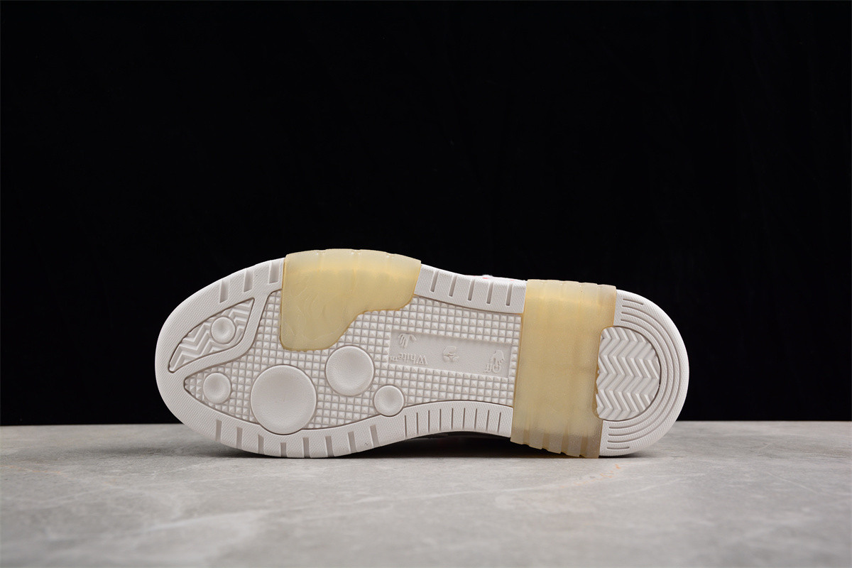 OFF-WHITE Out Of Office OOO Low Tops For Walking White White Red OMIA189F21LEA0030125