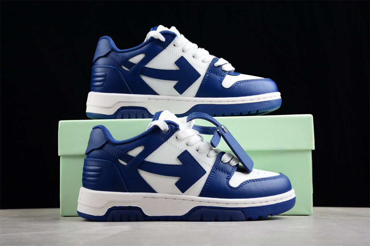 OFF-WHITE Out Of Office OOO Low Tops Dark Blue White OMIA189S22LEA0010142