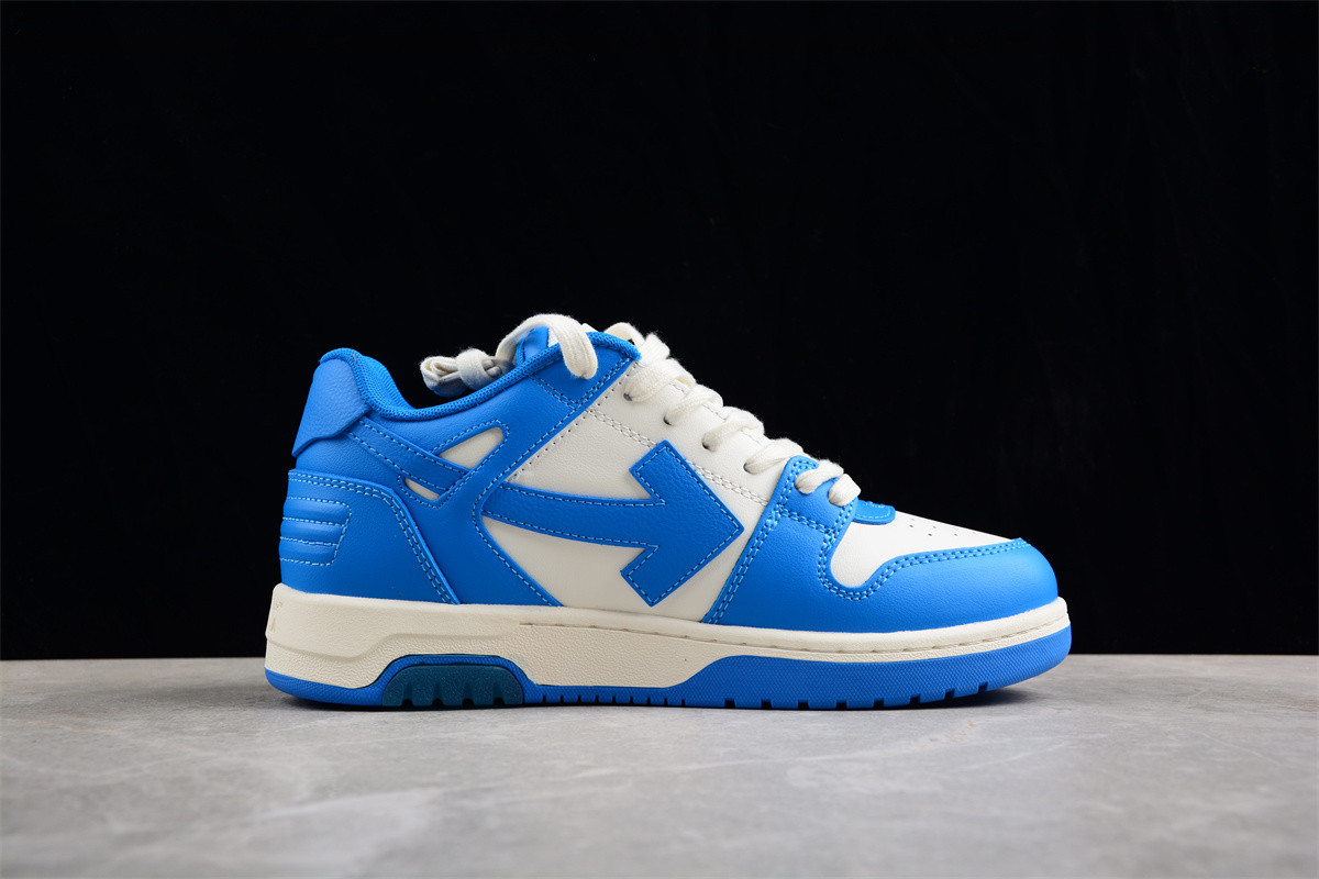 OFF-WHITE Out Of Office OOO Low Tops White Blue (FW22) OMIA189F22LEA0014501