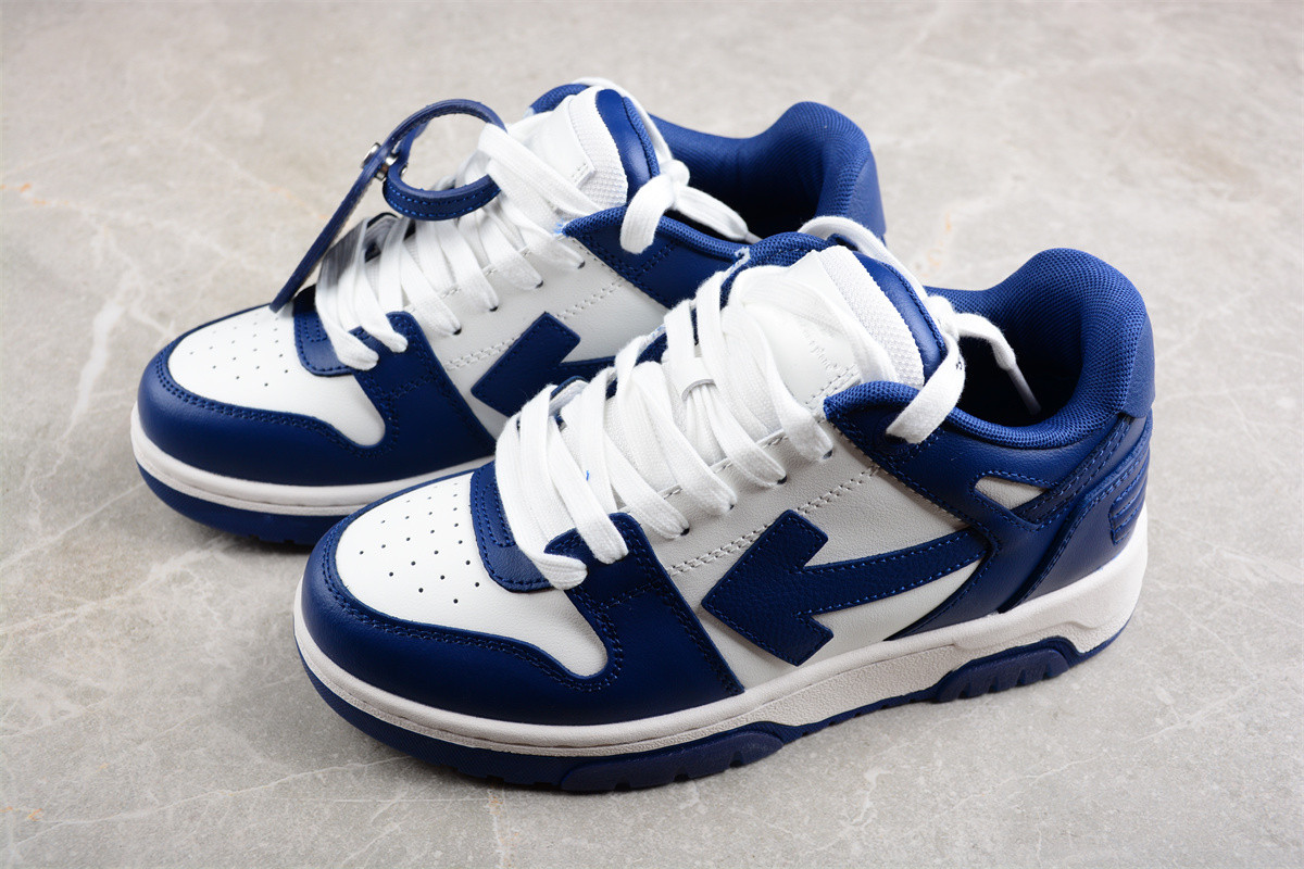 OFF-WHITE Out Of Office OOO Low Tops Dark Blue White OMIA189S22LEA0010142