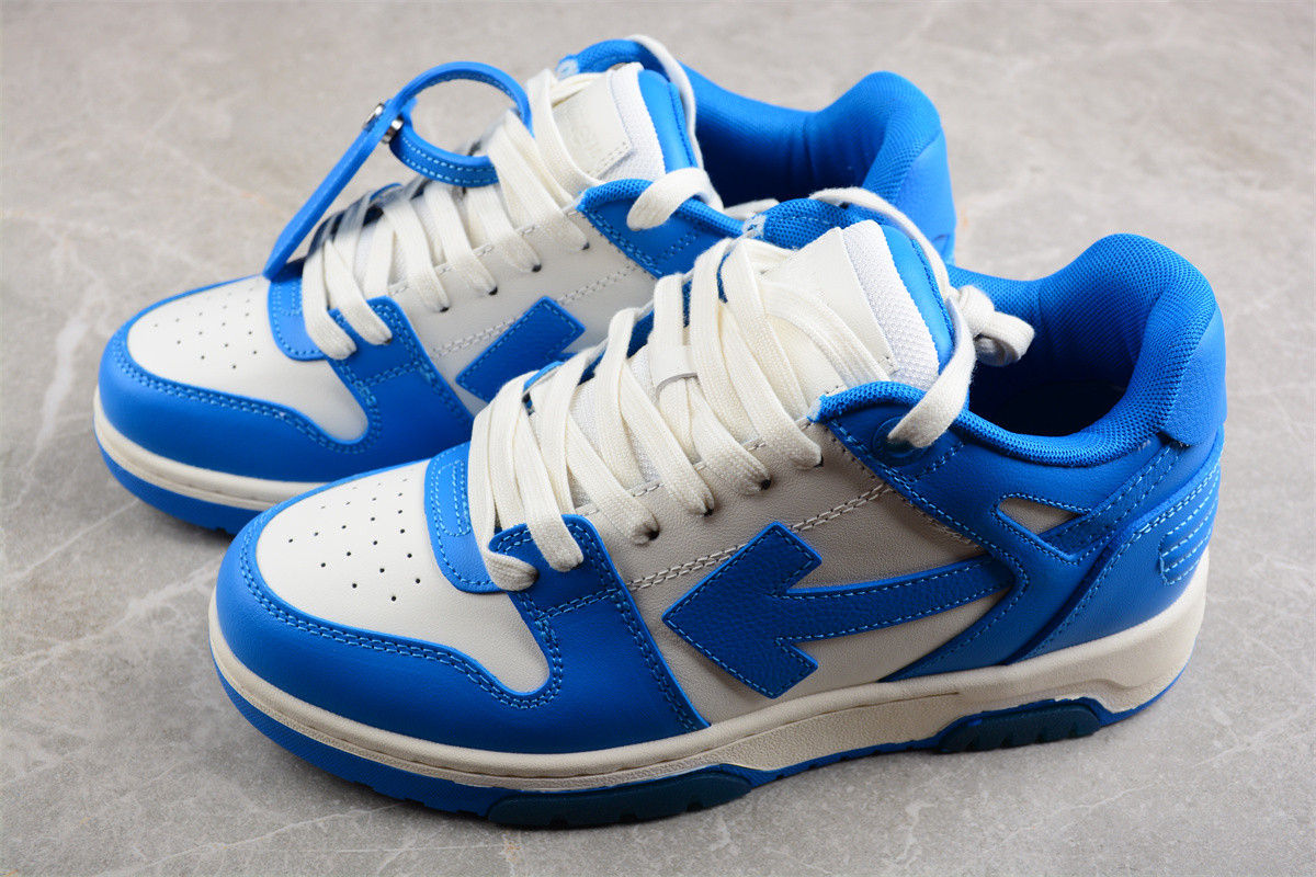 OFF-WHITE Out Of Office OOO Low Tops White Blue (FW22) OMIA189F22LEA0014501