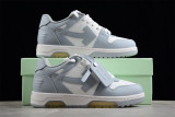 OFF-WHITE Out Of Office OOO Low Tops Grey White OMIA189S22LEA0010109
