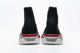 Bal*nci*ga Speed Clear Sole Sneaker Black Red