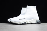 Bal*nci*ga Speed Clear Sole Sneaker White Black