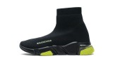 Bal*nci*ga Speed Clear Sole Sneaker Black Yellow Fluo